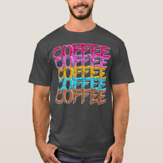 Camiseta design 3D - Camisa-T do CAFÉ-CAFÉ-CAFÉ