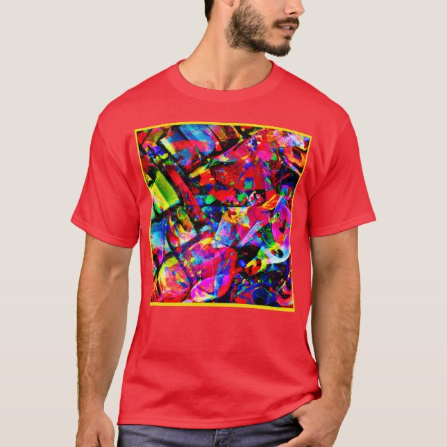 Camiseta Design abstrato colorido (Frente)