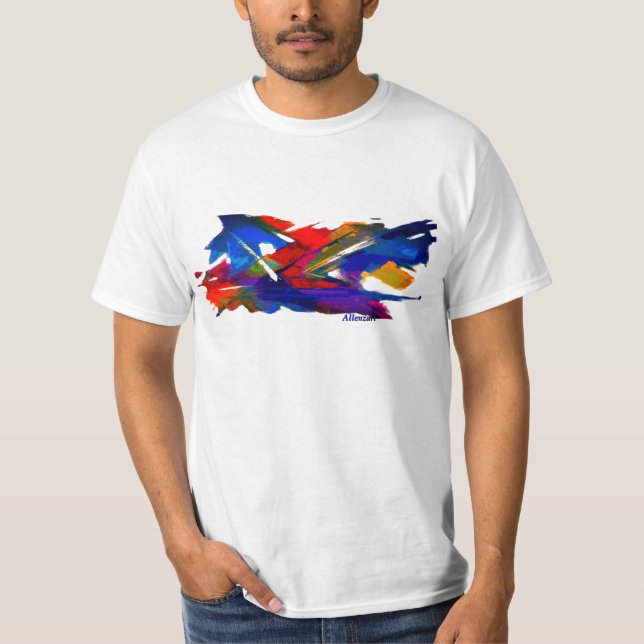 Camiseta Design abstrato colorido em T-Shirt (Frente)