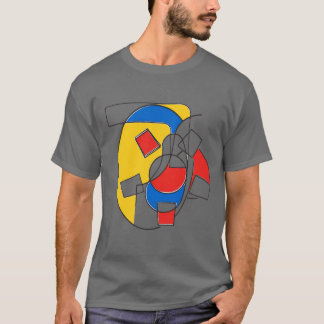 Camiseta Design abstrato com diferentes formas