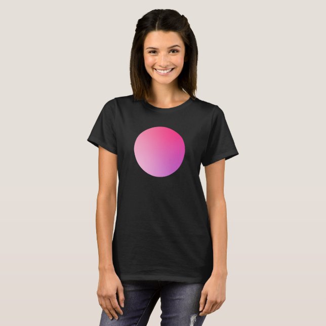 Camiseta Design Abstrato com Vignette de Círculo Gradiente  (Frente Completa)