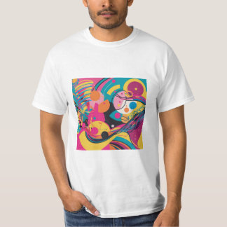 Camiseta Design abstrato de arte vibrante