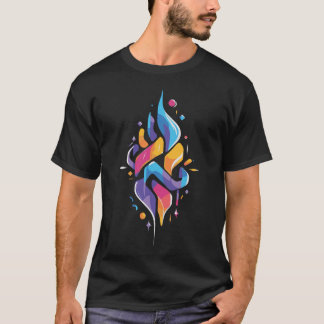 Camiseta design abstrato de multicores