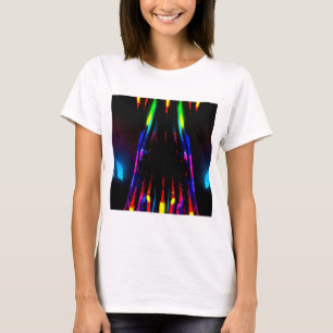 Camiseta Design abstrato de neon - Arte que pega os olhos a