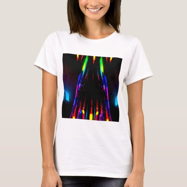 Camiseta Design abstrato de neon - Arte que pega os olhos a (Frente)
