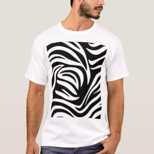 Camiseta Design abstrato de strips de zebra moderna