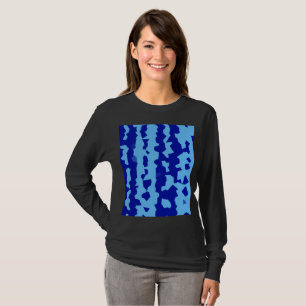 Camiseta Design Abstrato Irregular Azul Ciano