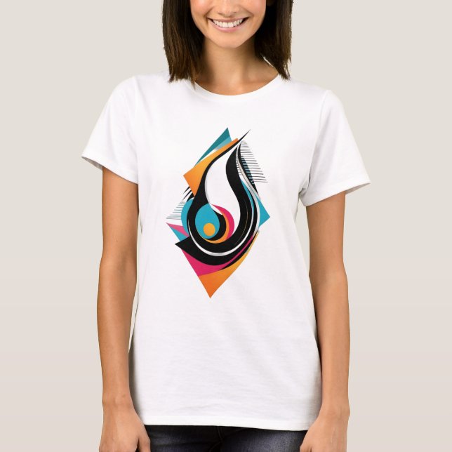 Camiseta Design abstrato - Moderno e Na moda (Frente)