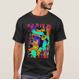 Camiseta Design abstrato para o uso com efeitos da luz
