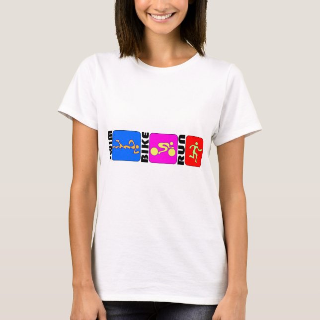 Camiseta Design abundante da TRI COR do funcionamento da (Frente)