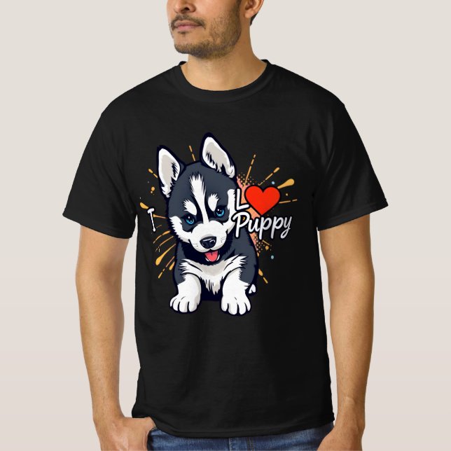 Camiseta Design Adorável de Cachorro (Frente)