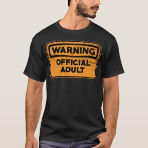 Camiseta Design adulto oficial de advertência
