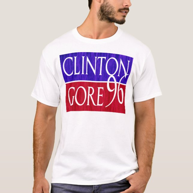 Camiseta Design afligido de Clinton Gore 96 (Frente)