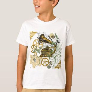 Camiseta Design afligido de Steampunk do olhar