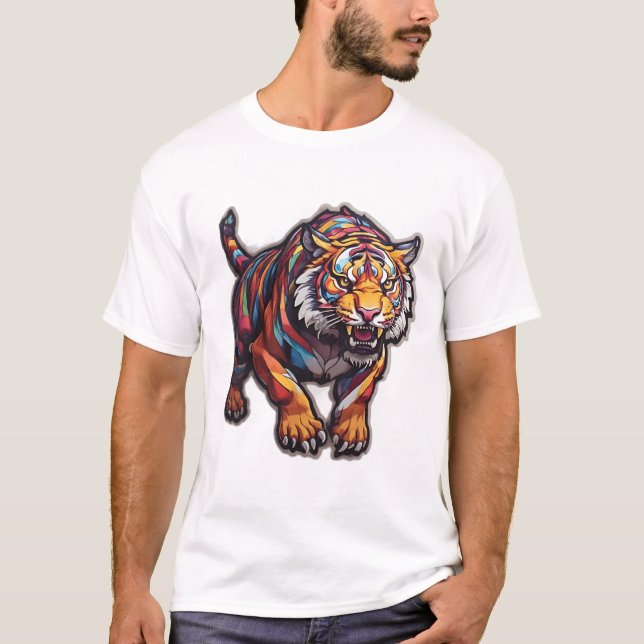 Camiseta Design agradável de tigre (Frente)