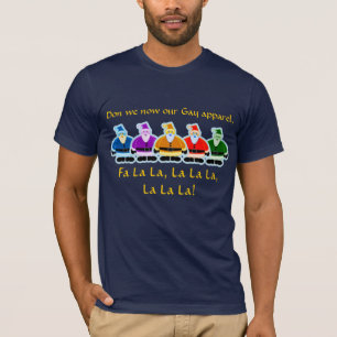 Camiseta Design alegre do Natal do roupa do arco-íris do