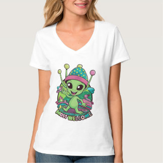 Camiseta Design alienígena mais bem-vindo