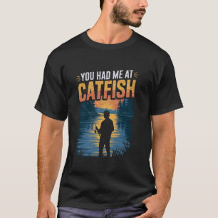 Camiseta Design Amante de Bagre para Pescaria e Pescador