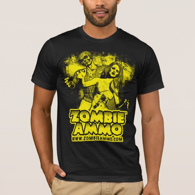 Camiseta Design amarelo clássico de Ammo™ do zombi (Frente)