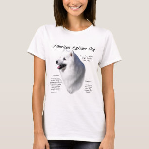Camiseta Design americano da história do cão Eskimo