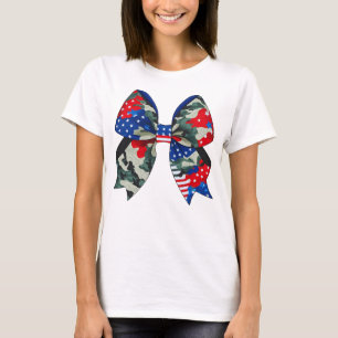 Camiseta Design Arco de de Camuflagem Patriótica - Estrelas