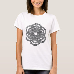 Camiseta Design Artístico Cinza ESTRELAS BOWLING