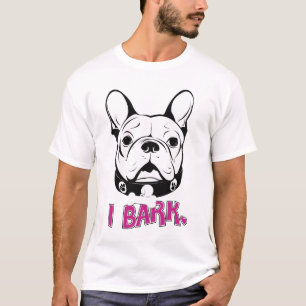 Camiseta Design artístico do "latido" do buldogue francês
