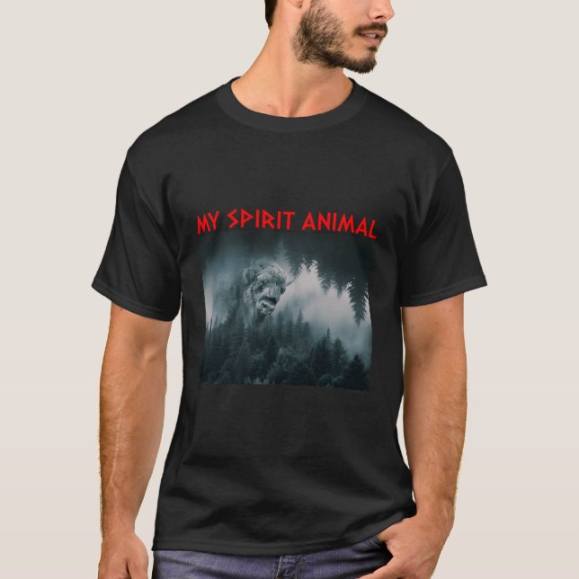 Camiseta Design artístico Meu Espírito Animal Bison (Frente)