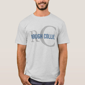 Camiseta Design áspero do monograma da raça do Collie
