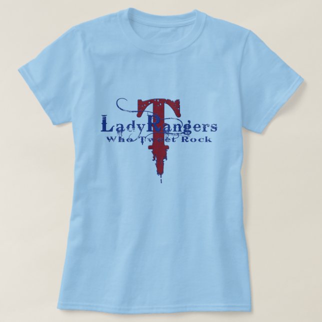 CAMISETA DESIGN AZUL DA SENHORA GUARDA FLORESTAL WHO TWEET (Frente do Design)