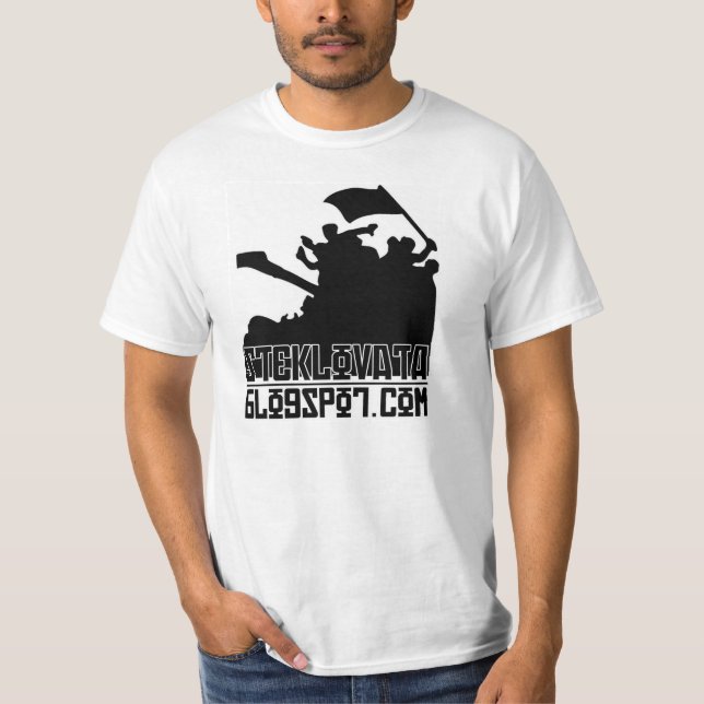 Camiseta Design básico do logotipo de Steklovata.Blogspot (Frente)