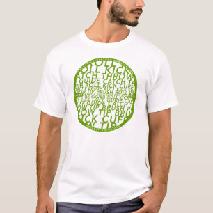 Camiseta Design básico do verde do vocabulário (2009) - T
