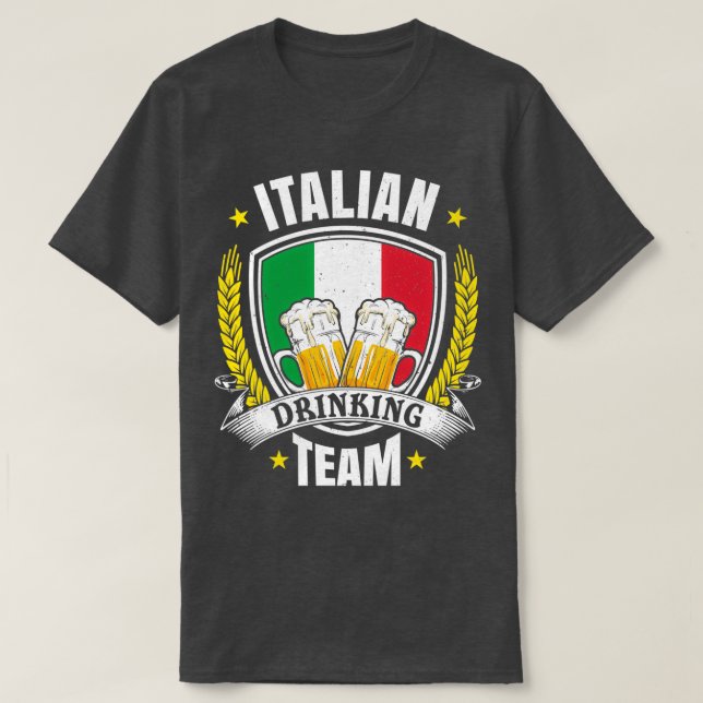 Camiseta Design Bebendo de Beer Games da Equipe do  Italian (Frente do Design)