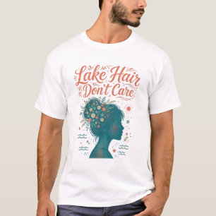 Camiseta Design Boho 'Cabelo de Lago Não Liga'