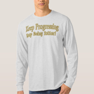 Camiseta Design Bonita Sobre "Continuar Prosseguindo". Comp