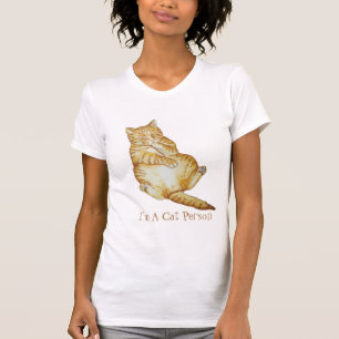 Camiseta design bonito da arte do gatinho do gengibre do