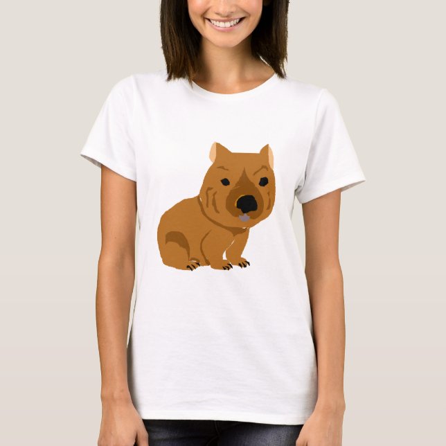 Camiseta Design bonito de Wombat do bebê (Frente)