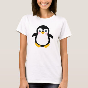 Camiseta Design bonito do pinguim dos desenhos animados