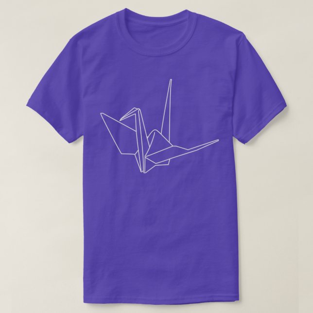 Camiseta Design branco origami de aves (Frente do Design)
