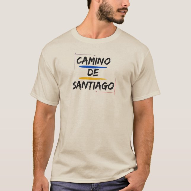 Camiseta Design Camino de Santiago Apenas Texto (Texto Escu (Frente)