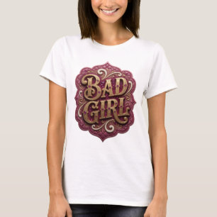 Camiseta Design Chic Gold BAD GIRL