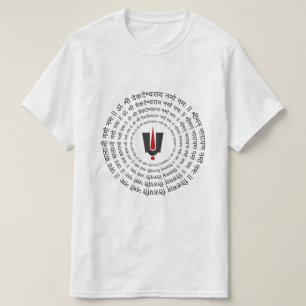 Camiseta Design Circular de Venkateswara Namah Mantra Tilla