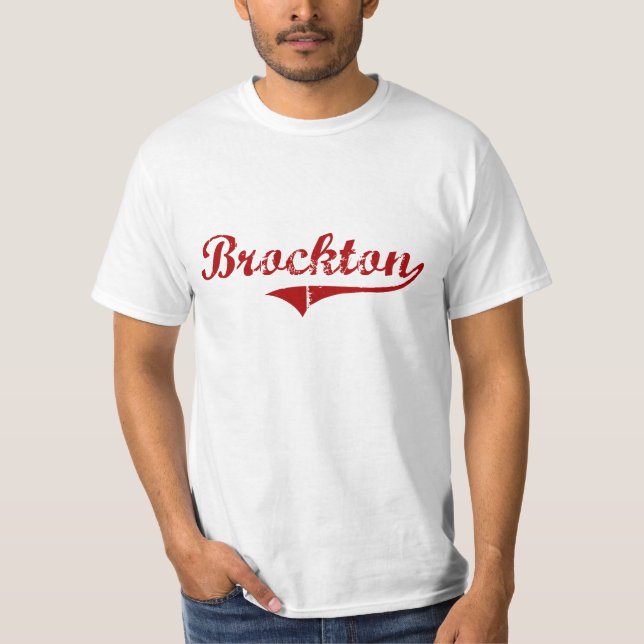 Camiseta Design clássico de Brockton Massachusetts (Frente)