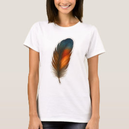 Camiseta Design Colorida Feather