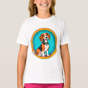 Camiseta Design colorido em estilo de desenho animado de ca