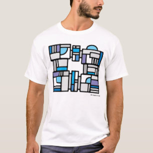 Camiseta Design com arcos 007 do azul