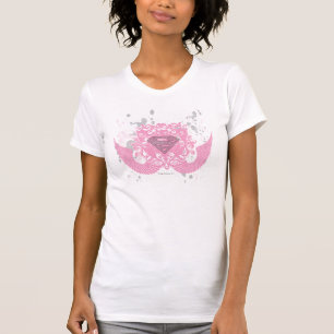 Camiseta Design com asa rosa super-menina