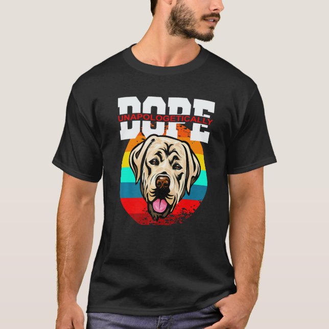 Camiseta Design com Labrador Retriever Lab Dog e Q (Frente)
