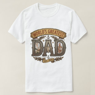 Camiseta Design com vibe retrô de Pai Mais Incrível do Mund