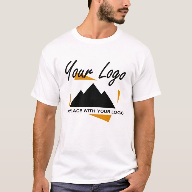 Camiseta Design comercial personalizado Adicione o logotipo (Frente)